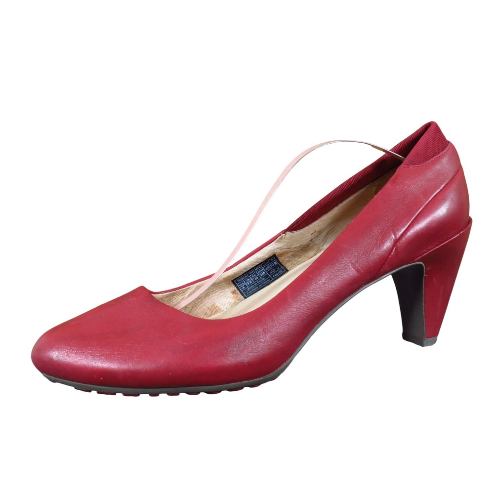 Tsubo 9084 Miko Women Heels Size 9 Office‎ Career Professional Red Leather Pumps